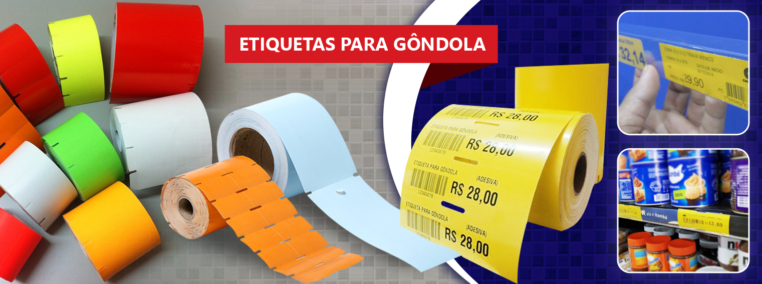 Etiquetas para gôndolas